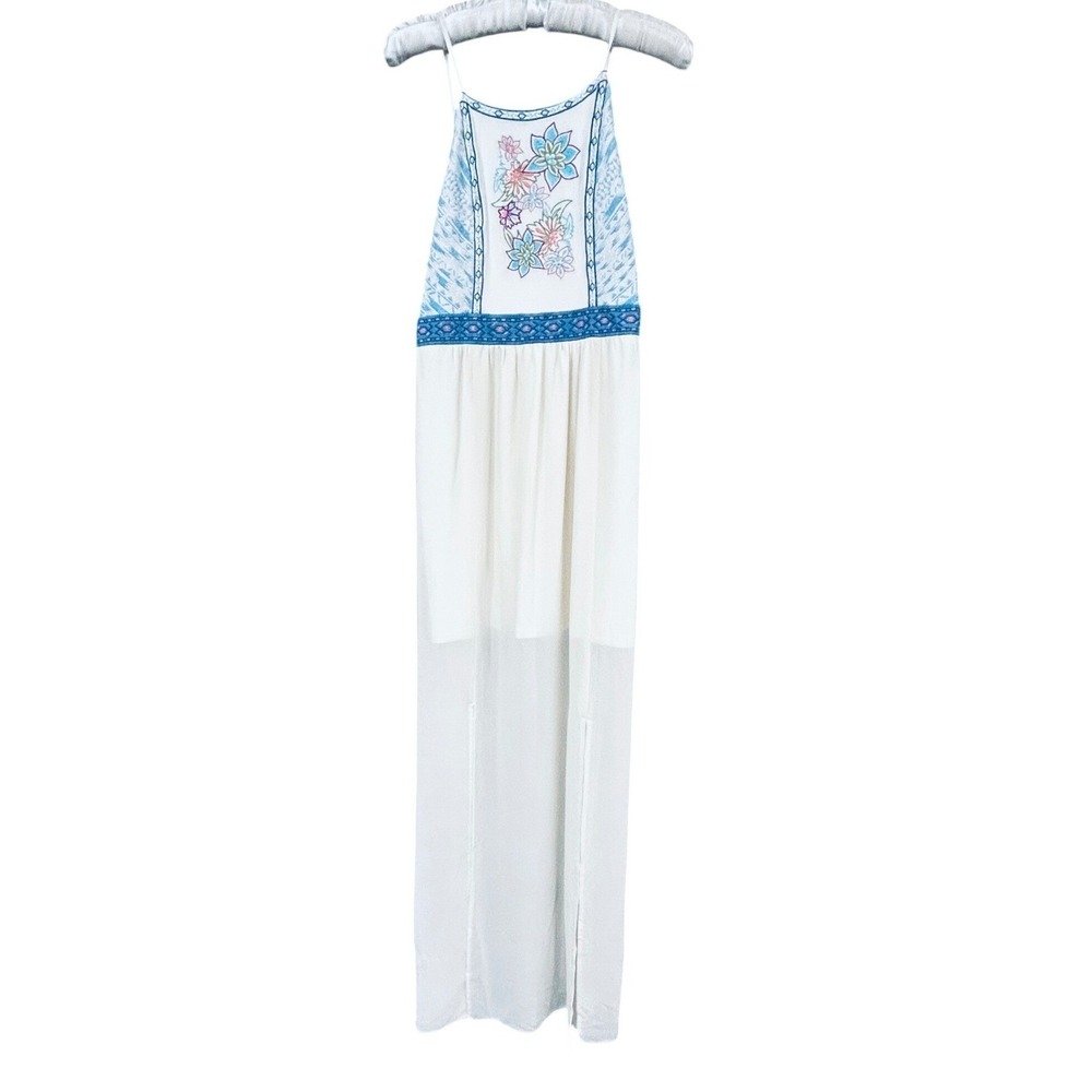 Flying Tomato Boho‎ Maxi Dress Large Floral Halter Festival Cottagecore Festival